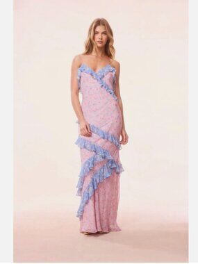 LoveShackFancy Rialto Re-Edition Floral Ruffle Maxi Dress